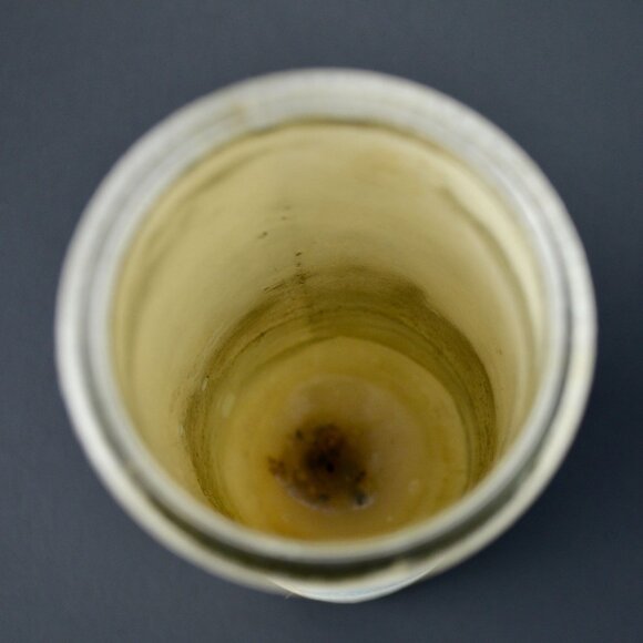 Vintage Sugar Frosted Vintage Pillar Candle Holder Glass 9" - Picture 6 of 6